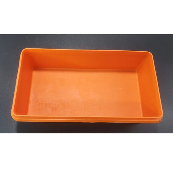 Vintage Tupperware #677 Rectangle Cracker Keeper Container Orange **NO LID** - Picture 3 of 4
